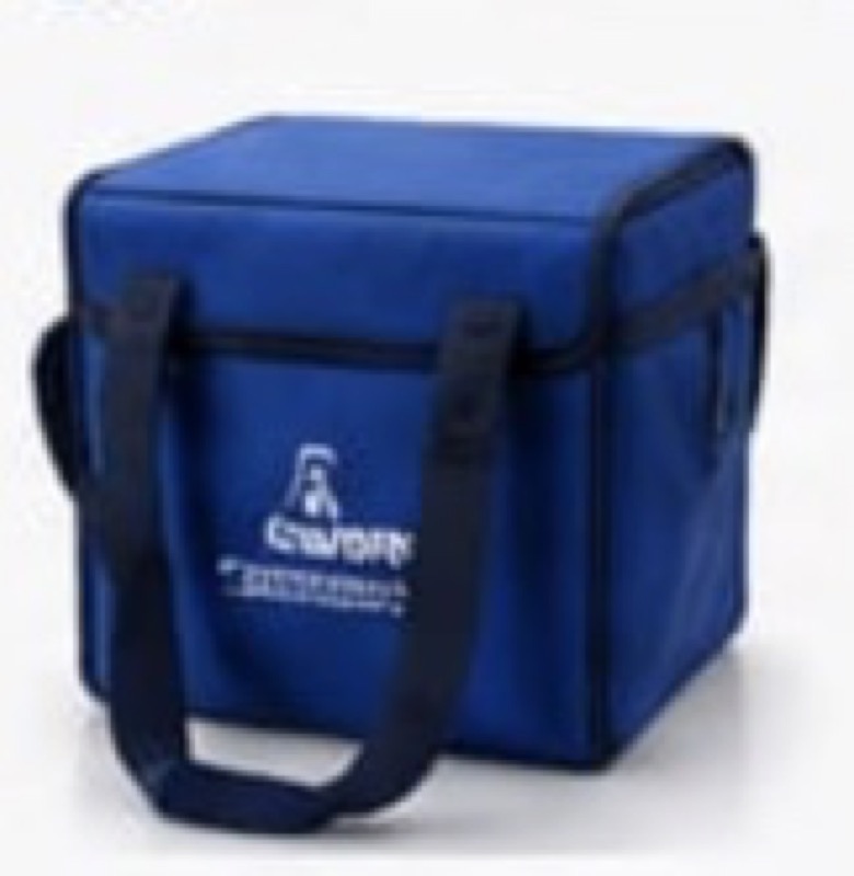 Blue temperature controlled sample transport bag